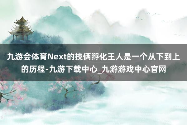 九游会体育Next的技俩孵化王人是一个从下到上的历程-九游下载中心_九游游戏中心官网