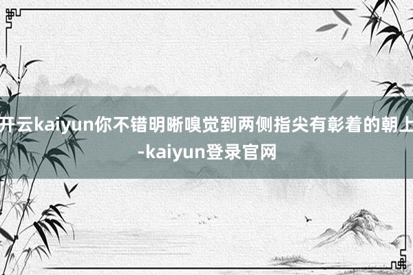 开云kaiyun你不错明晰嗅觉到两侧指尖有彰着的朝上-kaiyun登录官网