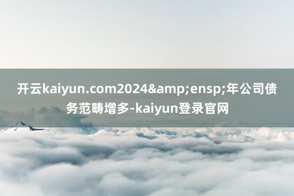 开云kaiyun.com2024 年公司债务范畴增多-kaiyun登录官网