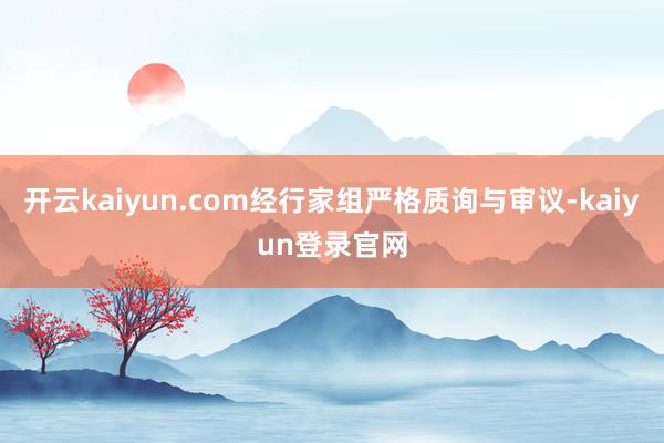 开云kaiyun.com经行家组严格质询与审议-kaiyun登录官网